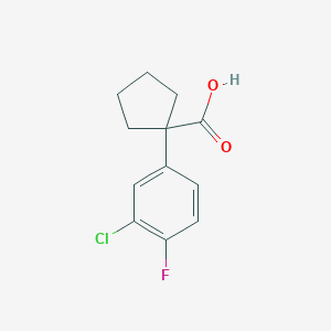 1-(3-Chloro-4-fluorophenyl)cyclopentanecarboxylic Acid