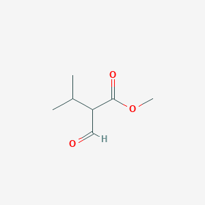 molecular formula C7H12O3 B11721148 Methyl 2-formyl-3-methylbutanoate 