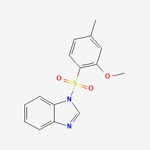 molecular formula C15H14N2O3S B1172116 2-(1H-benzimidazol-1-ylsulfonyl)-5-methylphenyl methyl ether 