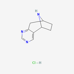 molecular formula C9H12ClN3 B11721178 4,6,12-Triazatricyclo[7.2.1.02,7]dodeca-2,4,6-triene;hydrochloride 