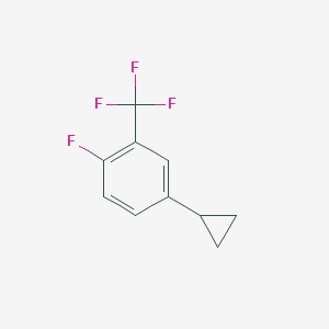 molecular formula C10H8F4 B11721196 4-Cyclopropyl-1-fluoro-2-(trifluoromethyl)benzene 