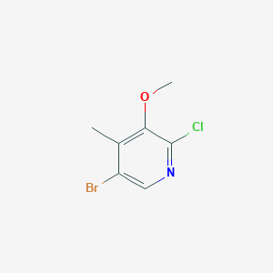 molecular formula C7H7BrClNO B11721225 5-Bromo-2-chloro-3-methoxy-4-methylpyridine 