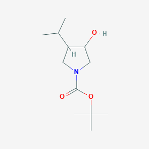 tert-butyl (3R,4S)-3-hydroxy-4-isopropyl-pyrrolidine-1-carboxylate