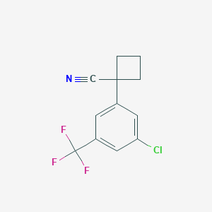 1-[3-Chloro-5-(trifluoromethyl)phenyl]cyclobutanecarbonitrile