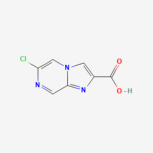 molecular formula C7H4ClN3O2 B11721264 6-Chloroimidazo[1,2-A]pyrazine-2-carboxylic acid 