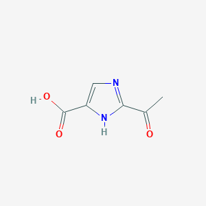 molecular formula C6H6N2O3 B11721293 2-acetyl-1H-imidazole-5-carboxylic acid CAS No. 1314916-26-1