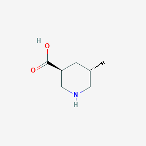 molecular formula C7H13NO2 B11721295 (3S,5S)-5-methylpiperidine-3-carboxylic acid 