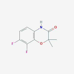 molecular formula C10H9F2NO2 B11721361 7,8-Difluoro-2,2-dimethyl-2H-benzo[b][1,4]oxazin-3(4H)-one 