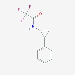 molecular formula C11H10F3NO B11721362 2,2,2-Trifluoro-N-(2-phenylcyclopropyl)acetamide 