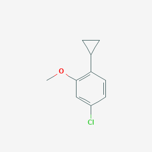 molecular formula C10H11ClO B11721370 4-Chloro-1-cyclopropyl-2-methoxybenzene 