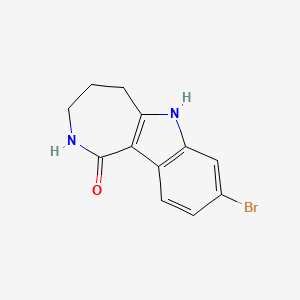 molecular formula C12H11BrN2O B11721393 8-bromo-2,3,4,5-tetrahydroazepino[4,3-b]indol-1(6H)-one 