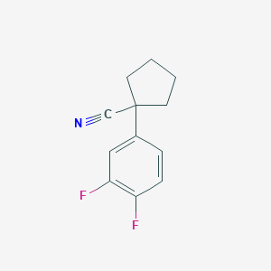 molecular formula C12H11F2N B11721399 1-(3,4-Difluorophenyl)cyclopentanecarbonitrile 