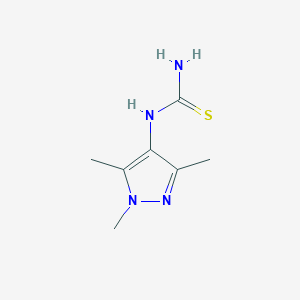 molecular formula C7H12N4S B11721425 (1,3,5-trimethyl-1H-pyrazol-4-yl)thiourea 