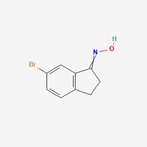 molecular formula C9H8BrNO B11721427 N-(6-bromo-2,3-dihydroinden-1-ylidene)hydroxylamine 