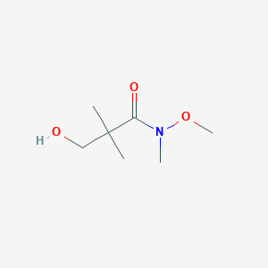 molecular formula C7H15NO3 B11721431 3-Hydroxy-N-methoxy-N,2,2-trimethylpropanamide 