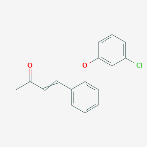 molecular formula C16H13ClO2 B11721433 4-[2-(3-Chlorophenoxy)phenyl]but-3-en-2-one 