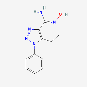 5-Ethyl-N-hydroxy-1-phenyl-1H-1,2,3-triazole-4-carboximidamide