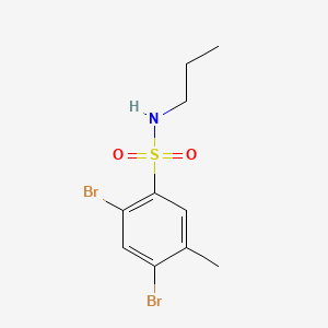 2,4-dibromo-5-methyl-N-propylbenzenesulfonamide