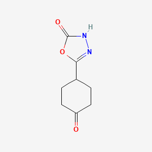 molecular formula C8H10N2O3 B11721481 5-(4-Oxocyclohexyl)-2,3-dihydro-1,3,4-oxadiazol-2-one 