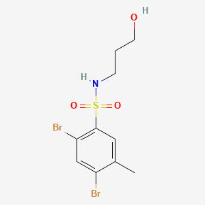 molecular formula C10H13Br2NO3S B1172150 2,4-dibromo-N-(3-hydroxypropyl)-5-methylbenzenesulfonamide 