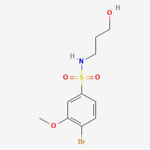 4-bromo-N-(3-hydroxypropyl)-3-methoxybenzenesulfonamide