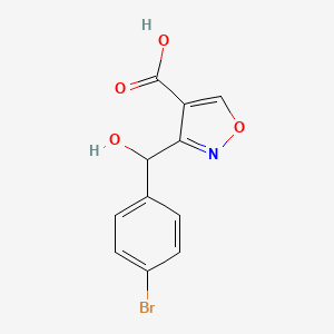 molecular formula C11H8BrNO4 B11721527 3-[(4-Bromophenyl)(hydroxy)methyl]isoxazole-4-carboxylic Acid CAS No. 2006276-91-9