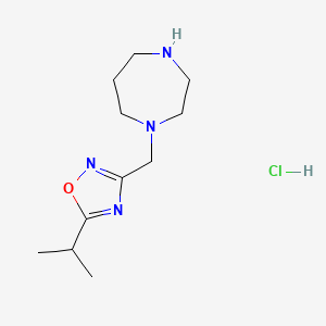 1-{[5-(Propan-2-yl)-1,2,4-oxadiazol-3-yl]methyl}-1,4-diazepane hydrochloride