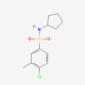 molecular formula C12H16ClNO2S B1172156 4-chloro-N-cyclopentyl-3-methylbenzenesulfonamide 