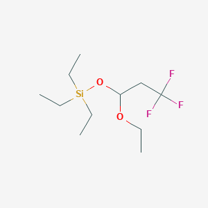 molecular formula C11H23F3O2Si B11721579 (1-Ethoxy-3,3,3-trifluoropropoxy)triethylsilane 