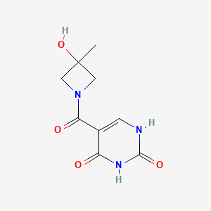 molecular formula C9H11N3O4 B11721587 5-(3-hydroxy-3-methyl-azetidine-1-carbonyl)-1H-pyrimidine-2,4-dione 