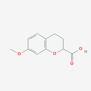 molecular formula C11H12O4 B11721668 7-Methoxychromane-2-carboxylic acid 