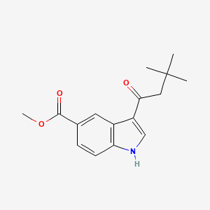 molecular formula C16H19NO3 B11721673 methyl 3-(3,3-dimethylbutanoyl)-1H-indole-5-carboxylate 