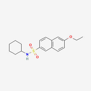 molecular formula C18H23NO3S B1172168 N-cyclohexyl-6-ethoxy-2-naphthalenesulfonamide 