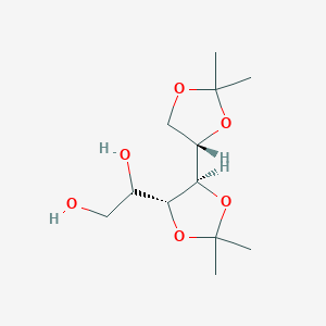 molecular formula C12H22O6 B11721696 1-[(4R,5R)-5-[(4S)-2,2-dimethyl-1,3-dioxolan-4-yl]-2,2-dimethyl-1,3-dioxolan-4-yl]ethane-1,2-diol 