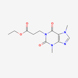 ethyl 3-(3,7-dimethyl-2,6-dioxo-2,3-dihydro-6H-purin-1(7H)-yl)propanoate