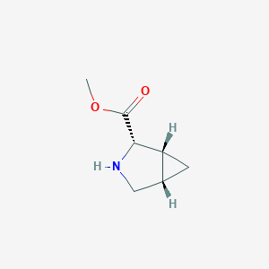 molecular formula C7H11NO2 B11721707 Methyl (1R,2S,5S)-3-azabicyclo[3.1.0]hexane-2-carboxylate 