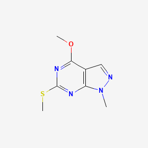 molecular formula C8H10N4OS B11721731 4-Methoxy-1-methyl-6-(methylthio)-1h-pyrazolo[3,4-d]pyrimidine 