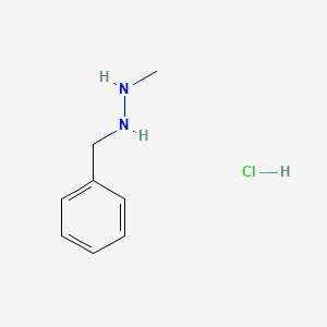 molecular formula C8H13ClN2 B11721744 Hydrazine, 1-benzyl-1-methyl-, hydrochloride CAS No. 26253-98-5