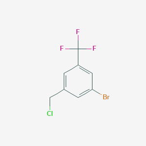 molecular formula C8H5BrClF3 B11721749 1-Bromo-3-(chloromethyl)-5-(trifluoromethyl)benzene 