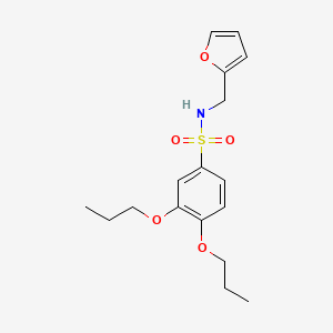 molecular formula C17H23NO5S B1172176 N-(2-furylmethyl)-3,4-dipropoxybenzenesulfonamide 