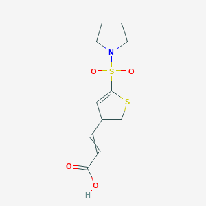 3-(5-Pyrrolidin-1-ylsulfonylthiophen-3-yl)prop-2-enoic acid