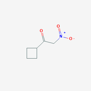 molecular formula C6H9NO3 B11721839 1-Cyclobutyl-2-nitroethan-1-one 