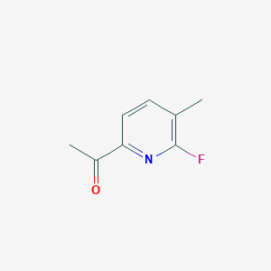 molecular formula C8H8FNO B11721858 1-(6-Fluoro-5-methylpyridin-2-YL)ethan-1-one 