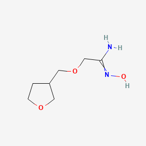 molecular formula C7H14N2O3 B11721873 N'-hydroxy-2-(oxolan-3-ylmethoxy)ethanimidamide 