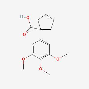 molecular formula C15H20O5 B11721881 1-(3,4,5-Trimethoxyphenyl)cyclopentanecarboxylic acid 