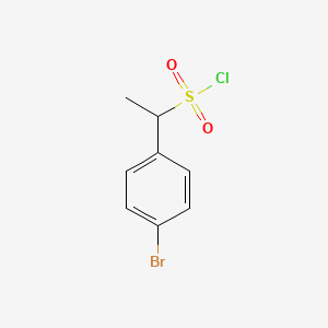 molecular formula C8H8BrClO2S B11721889 1-(4-Bromophenyl)ethane-1-sulfonyl chloride 