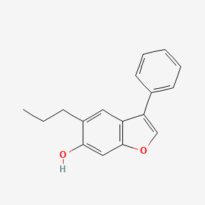 molecular formula C17H16O2 B11721925 3-Phenyl-5-propylbenzofuran-6-ol 