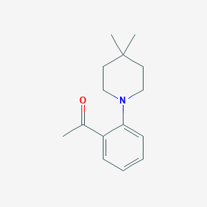 molecular formula C15H21NO B11721929 2'-(4,4-Dimethyl-1-piperidinyl)acetophenone 