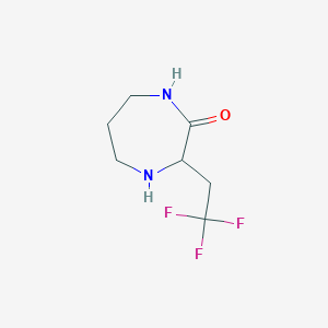 molecular formula C7H11F3N2O B11721952 3-(2,2,2-Trifluoroethyl)-1,4-diazepan-2-one 