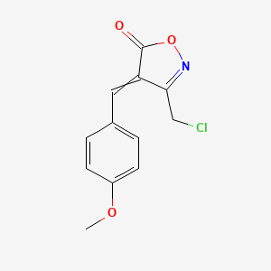 molecular formula C12H10ClNO3 B11721961 (4E)-3-(chloromethyl)-4-(4-methoxybenzylidene)isoxazol-5(4H)-one 